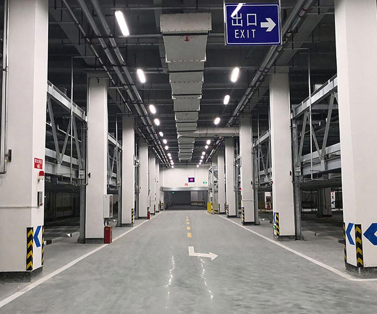 通江四柱兩層立體車庫電動解鎖方式的安裝